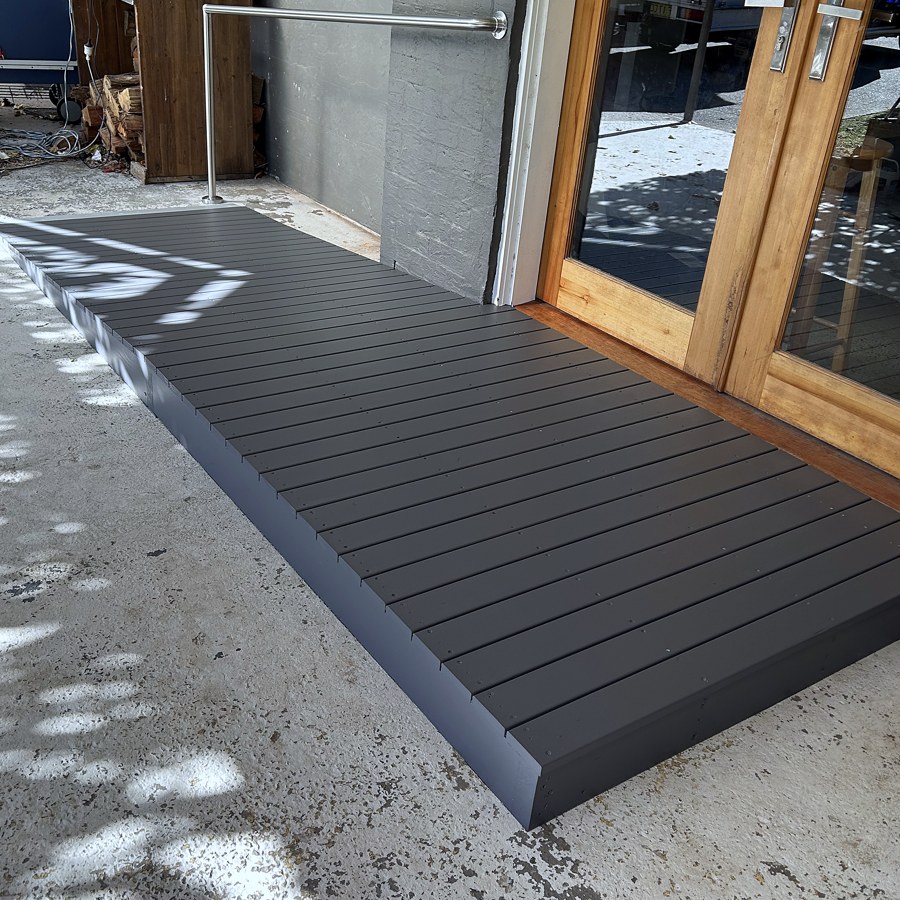 Level entry ramp giving step-free access at a home doorway in Sydney